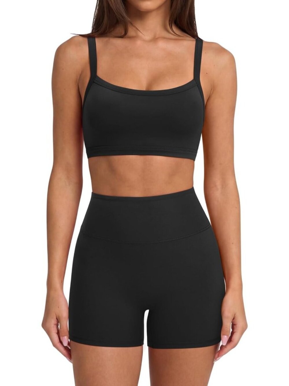 Padded Workout Set for Women | Adjustable Straps Sports Bra & Tummy Control